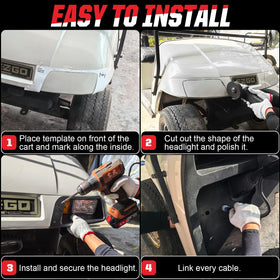VYYOKMU LED taillight right for EZGO TXT improves signaling and nighttime safety.