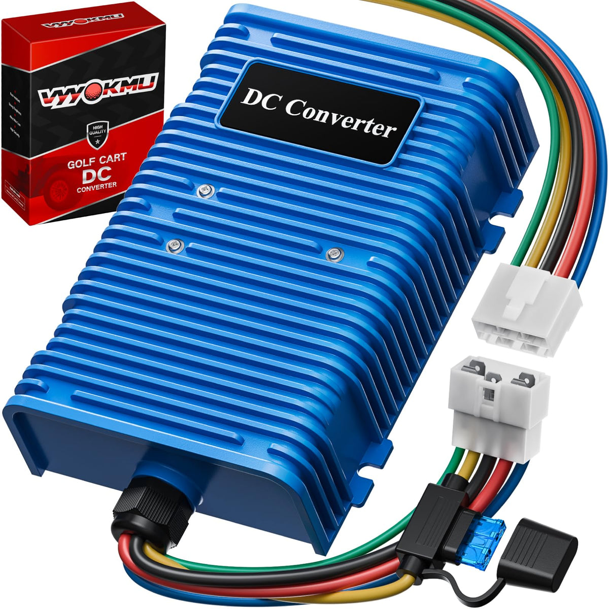 VYYOKMU 360W golf cart converter front view with rugged, easy-mount design.