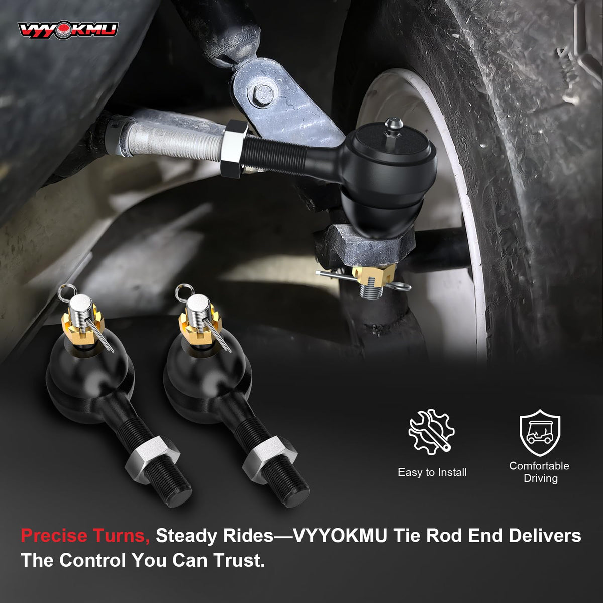 VYYOKMU left-hand ball joints 7539 improve driver-side and passenger-side alignment.