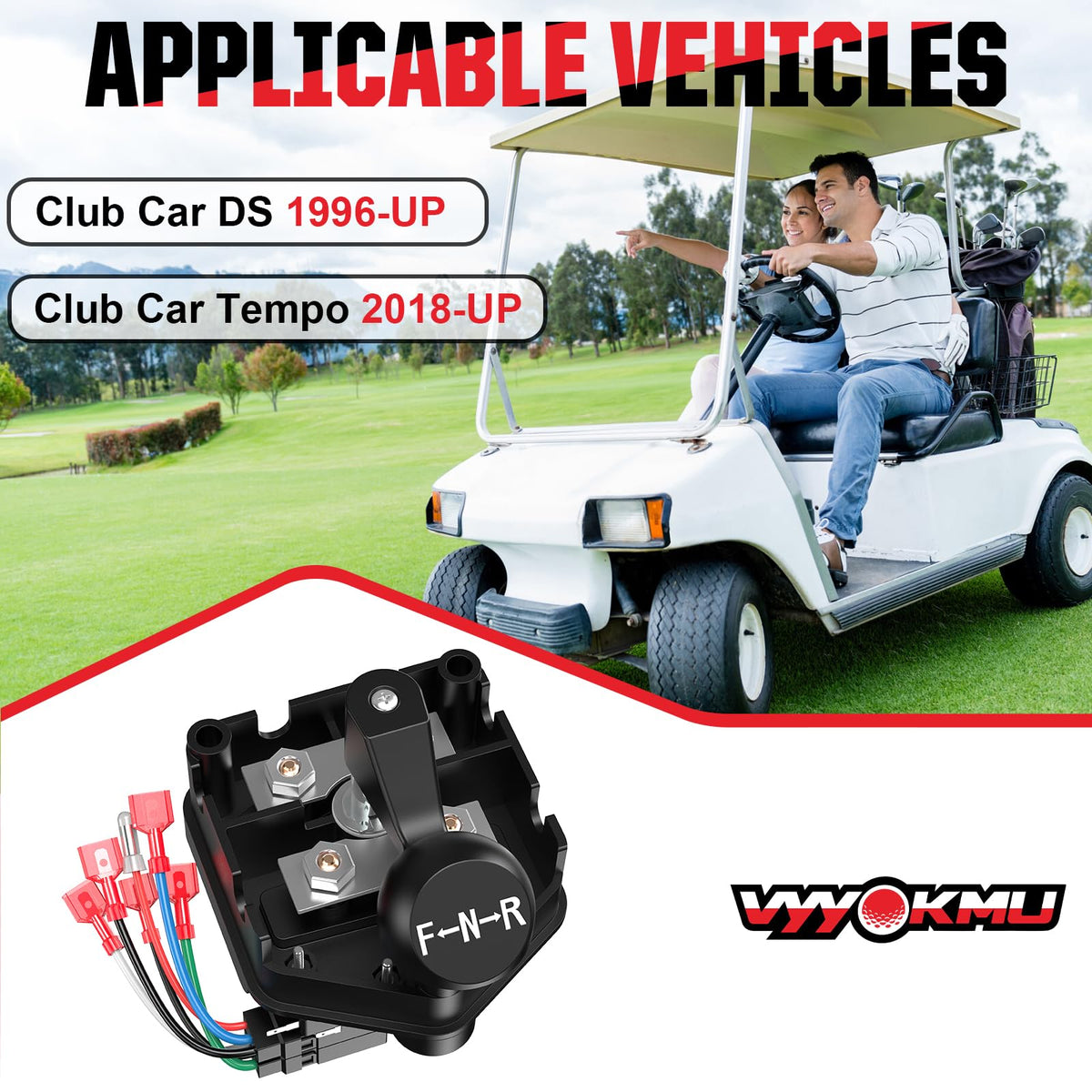 VYYOKMU Club Car DS switch assembly in hand highlights quick replacement potential