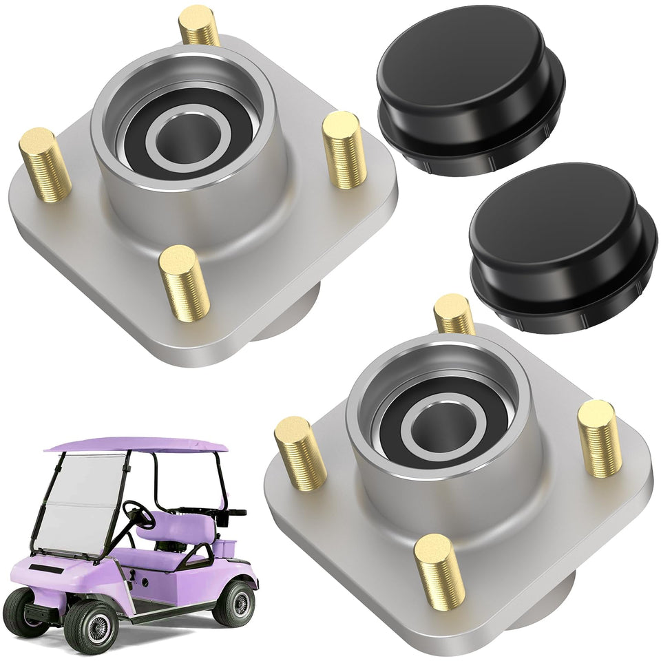 VYYOKMU Club Car front hub assembly with dust cover for smooth wheel rotation.