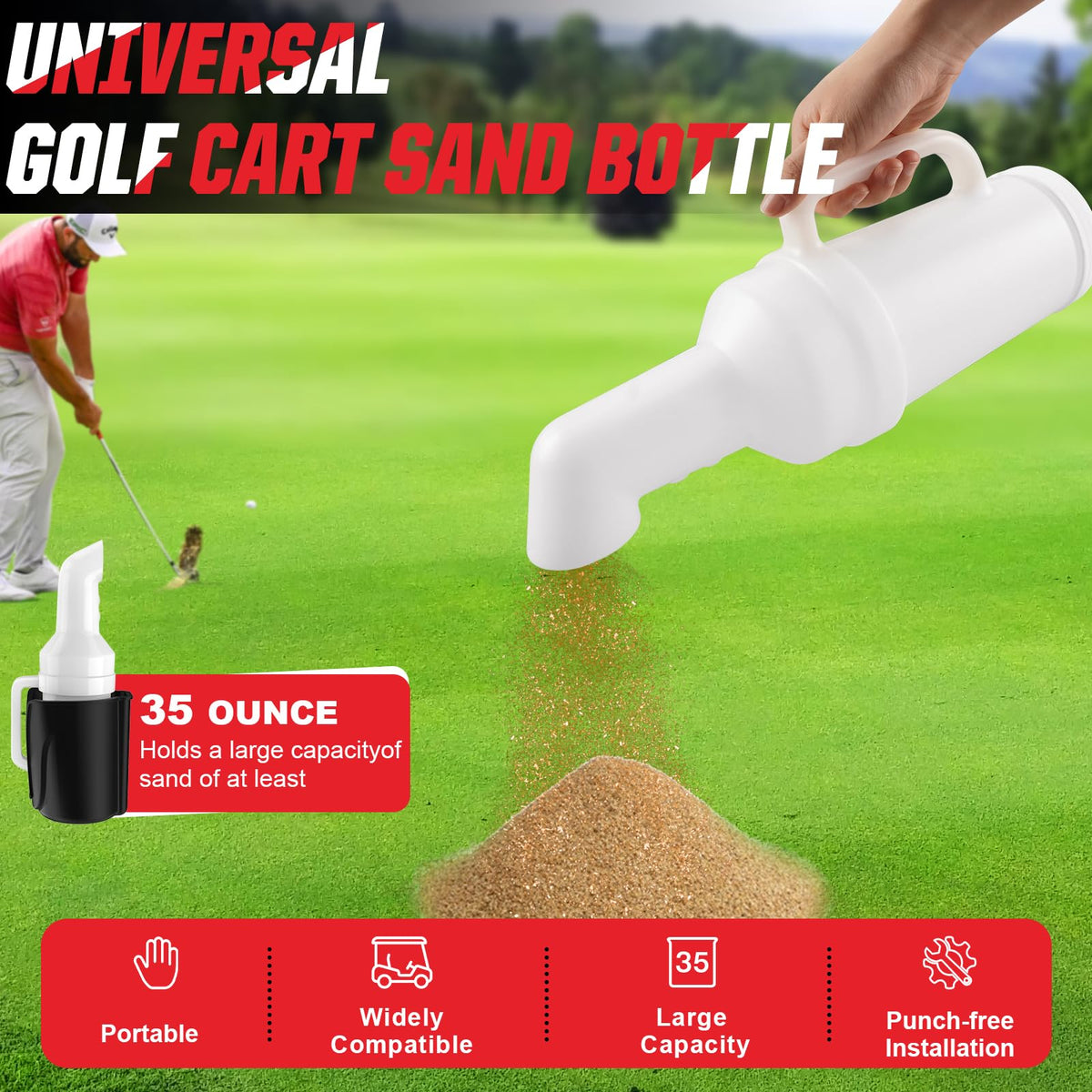 VYYOKMU curved nozzle keeps sand dry and pours precisely