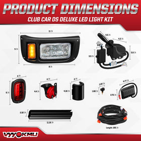 VYYOKMU install-ready kit components for Club Car DS 12V