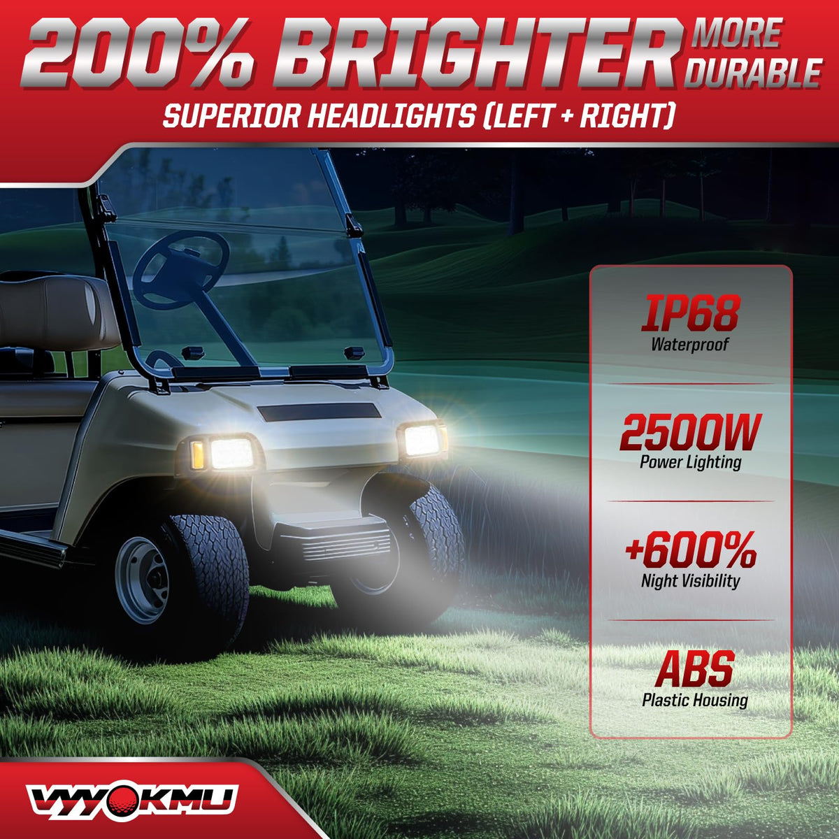 VYYOKMU deluxe ds taillight left for Club Car DS clear rear signaling