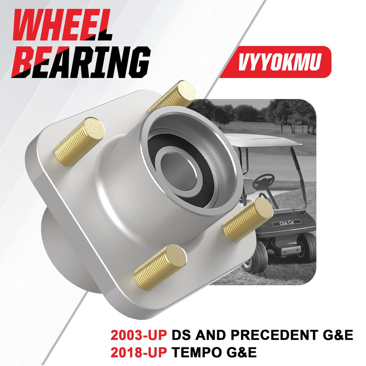 VYYOKMU front wheel bearing with dust cover for easier spin.