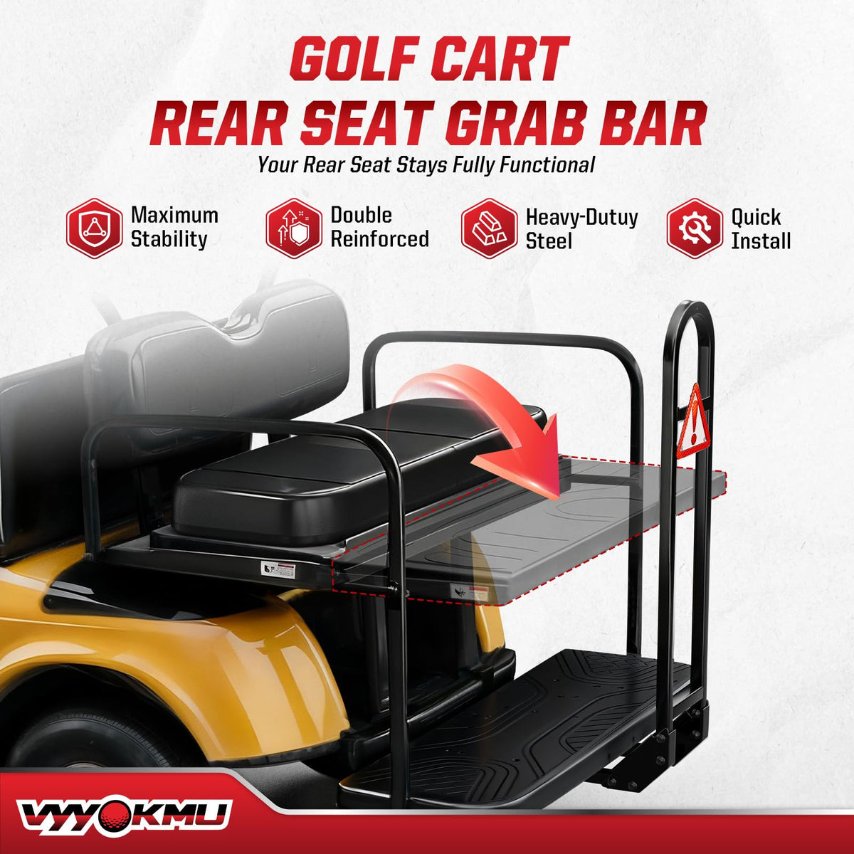 VYYOKMU rear seat grab bar side view highlighting robust construction