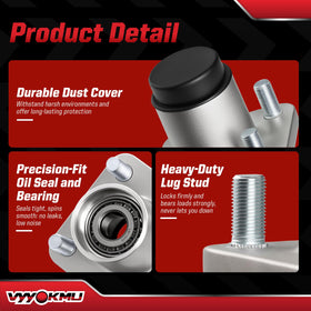 VYYOKMU oil seals and dust covers protecting the front hub components.