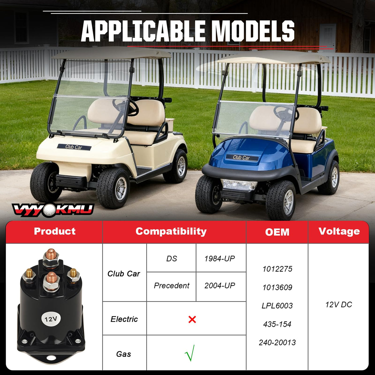 VYYOKMU compatible OEM numbers for easy replacement reference.