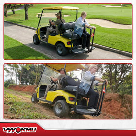 VYYOKMU safety bar in use on cart with rear passenger