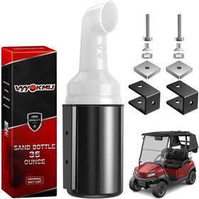 VYYOKMU sand bottle holder bracket mounted on a golf cart for a secure no-drill install
