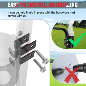 Screw seal slot helps keep dirt and rain out