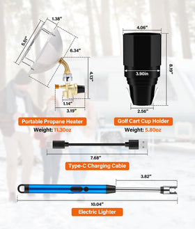 WADEO 6200 BTU propane heater delivering quick warmth on chilly rounds
