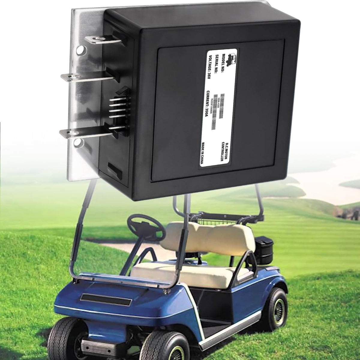 WADINTCPS 36V 350A speed controller front view for EZGO with ITS input.