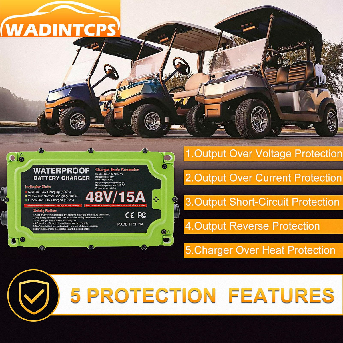 WADINTCPS protection features guard against faults during charging