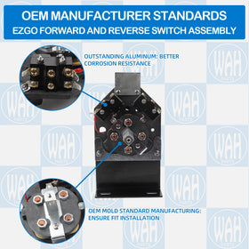 Wahparts EZGO 36V Marathon switch component close-up for precise alignment.