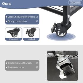 WALMANN garage golf bag stand assembled with simple instructions for quick setup.