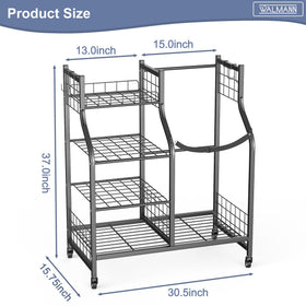 WALMANN accessory storage shelves highlight space for gloves, balls, and hats.