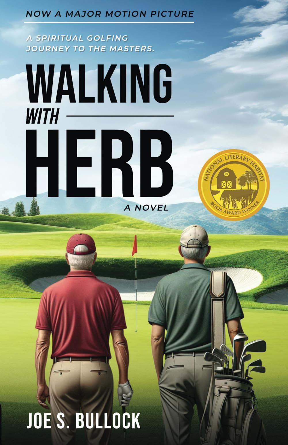 Walking with Herb cover art illustrates a faith-infused golf journey for inspirational readers.