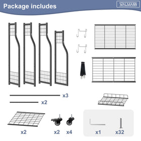 WALMANN durable garage bag storage frame provides sturdy support for bags.