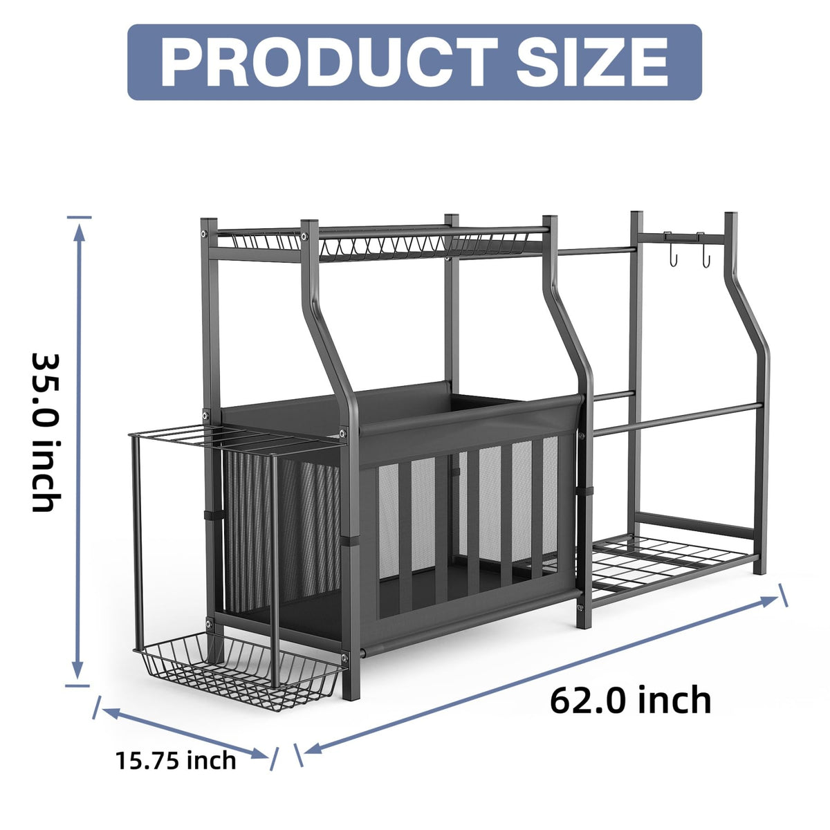 Walmann durable garage organizer improves space and tidiness in busy spaces.