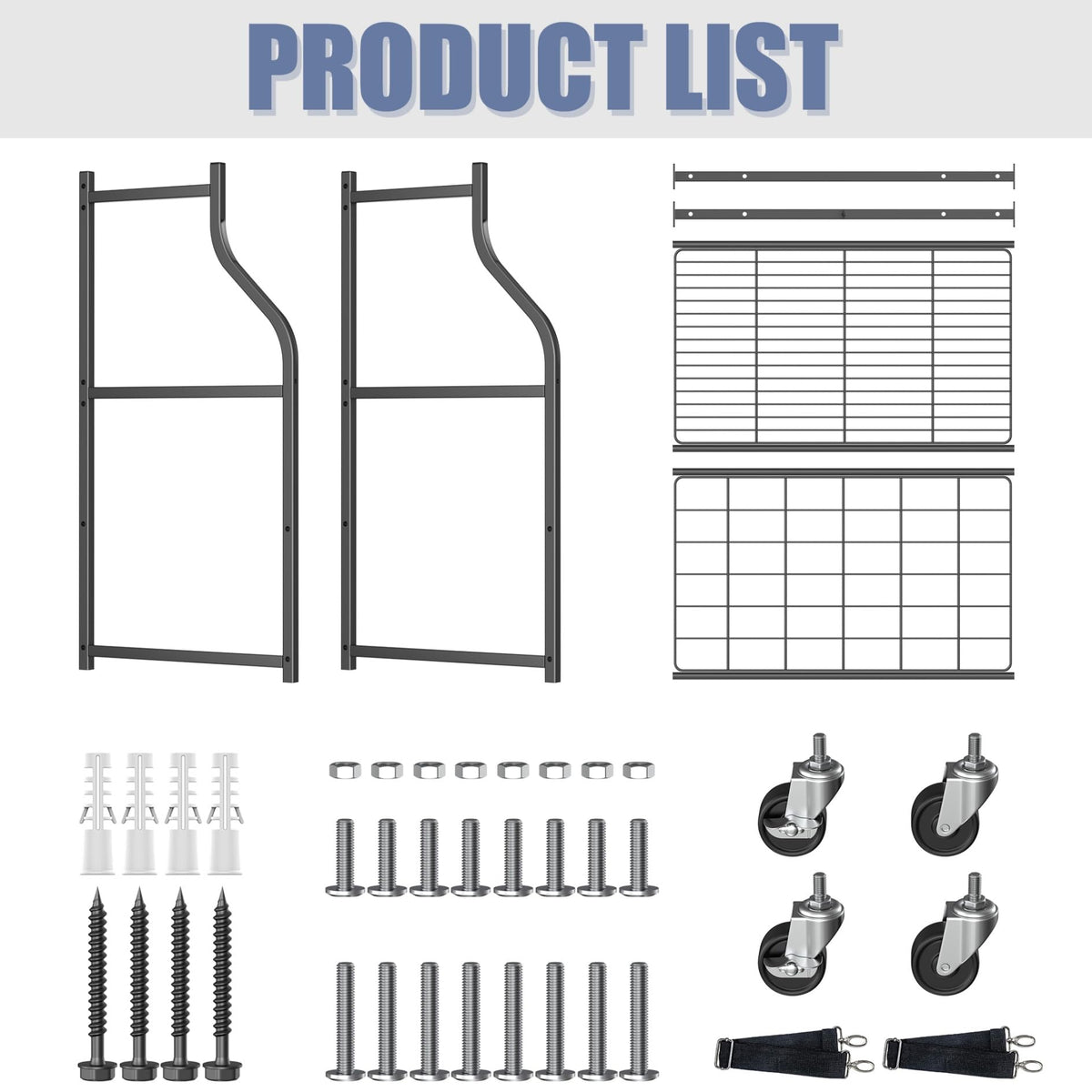 WALMANN durable steel frame with black coating resists wear.