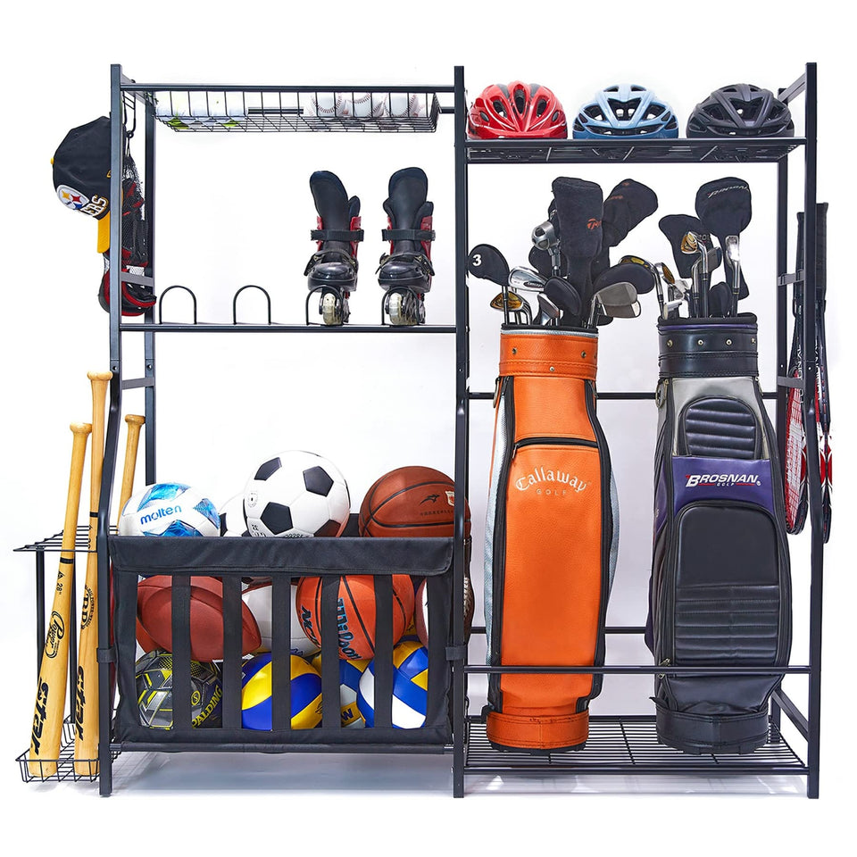 WALMANN garage organizer front view shows easy access and organized space.