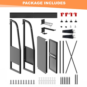 Removable ball hook and four club hooks organize gear
