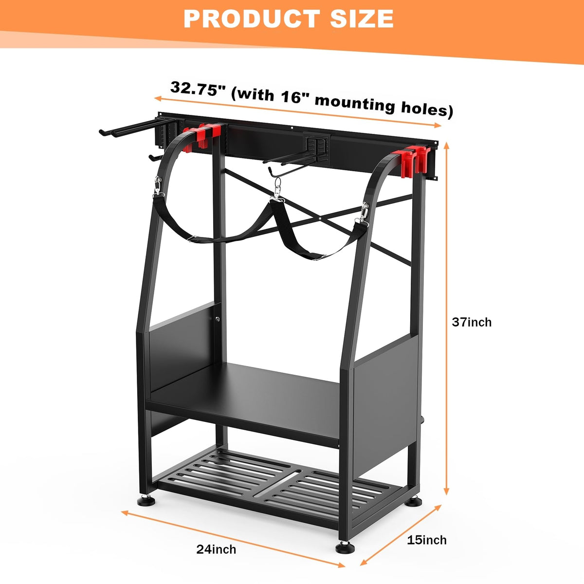Space-saving garage storage lifts gear off the floor