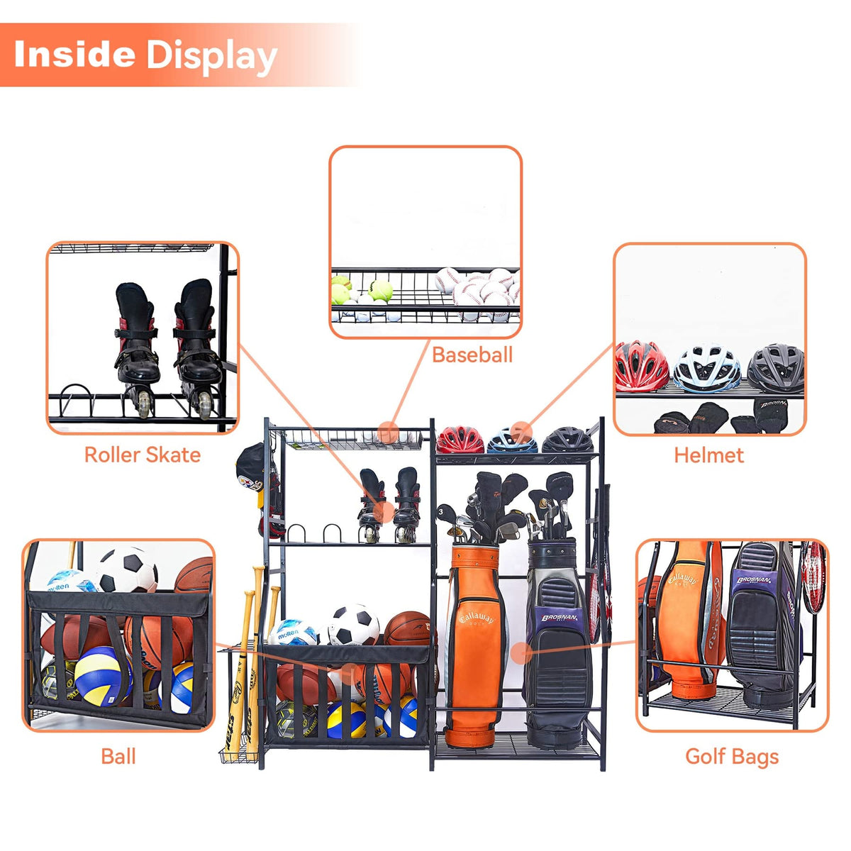 WALMANN toy and sports gear bins illustrate versatile storage for garage.