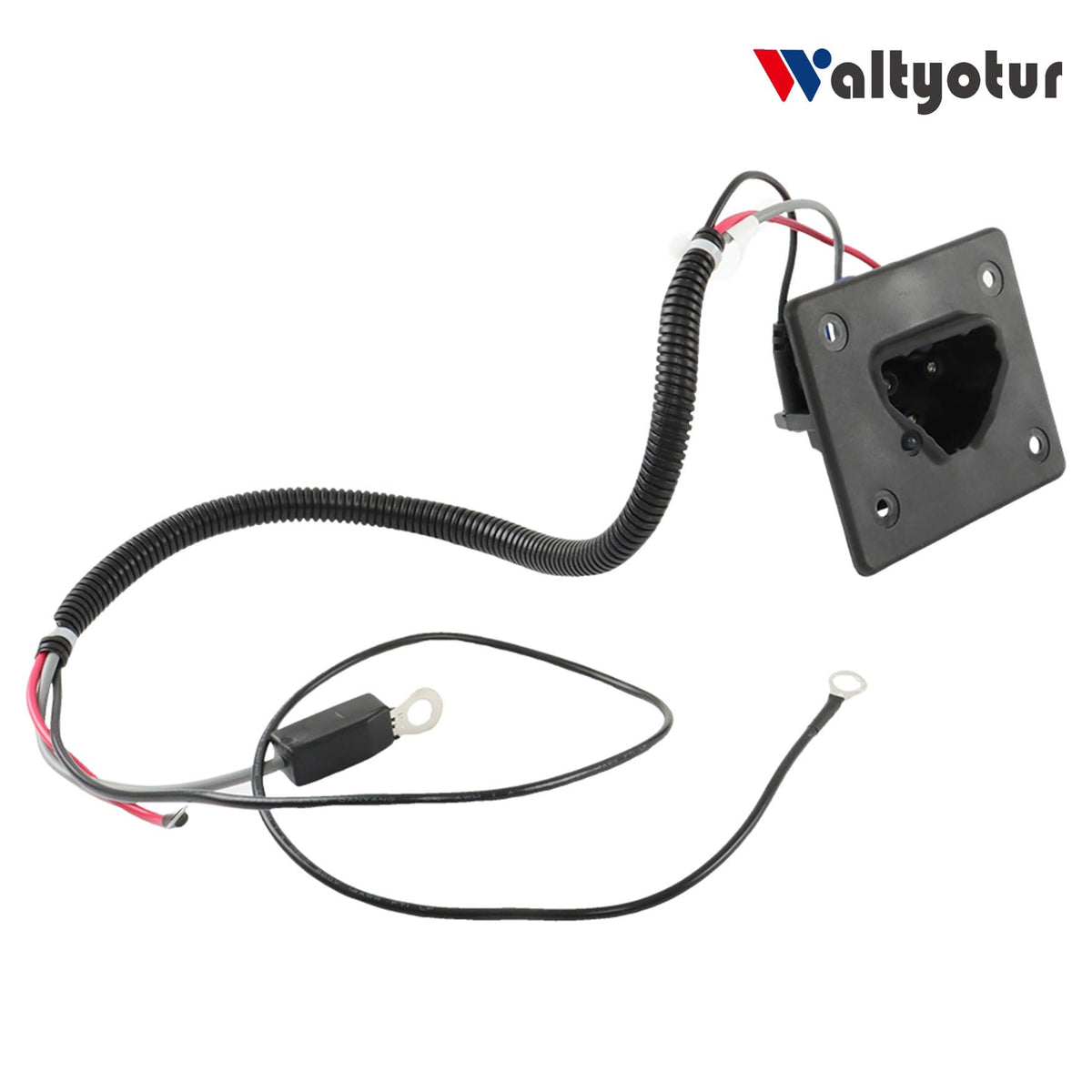 Waltyotur 3-prong female DC input receptacle for secure power transfer