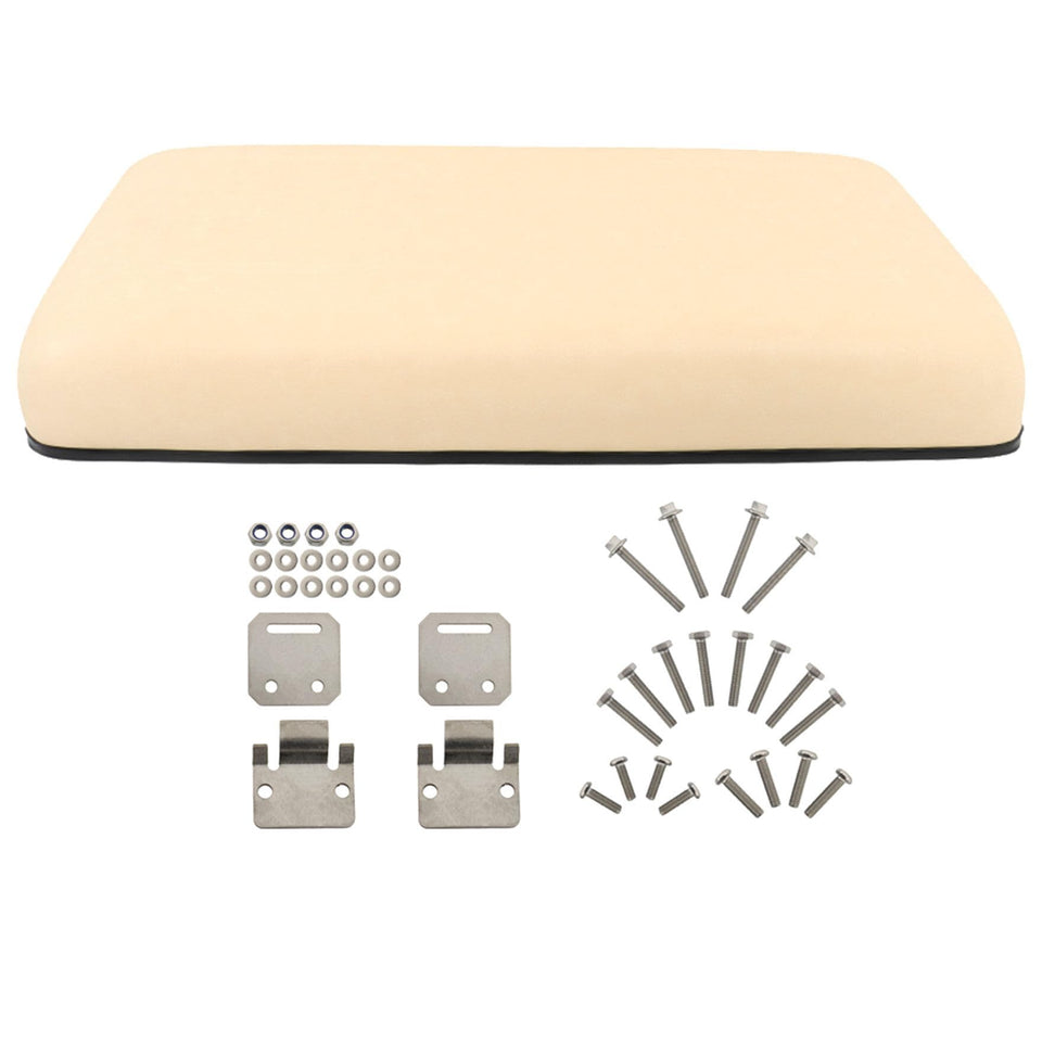 Waltyotur beige front seat bottom cushion installed on Club Car DS 2000.5-up for durable comfort.