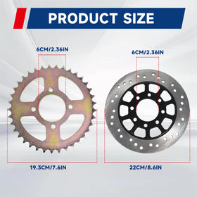 Waltyotur brake disc 220mm for responsive stopping and balanced braking performance