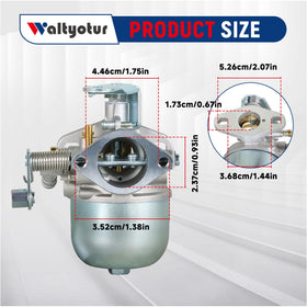Waltyotur EZGO TXT carburetor top view highlighting aluminum design