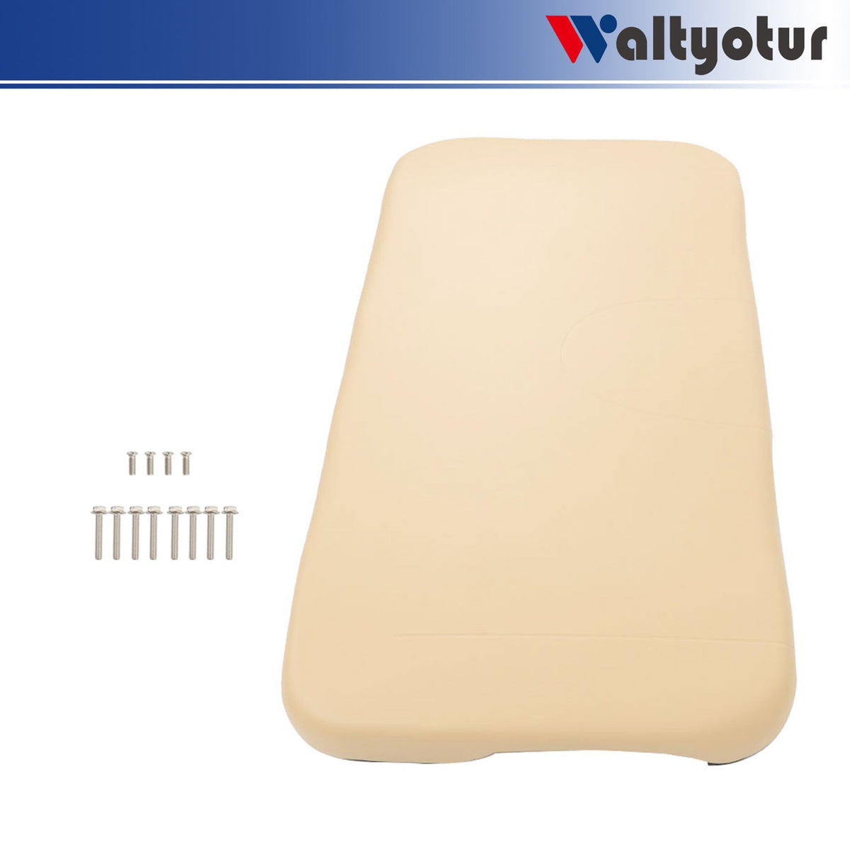 Waltyotur front seat bottom packaging, beige cushion included.