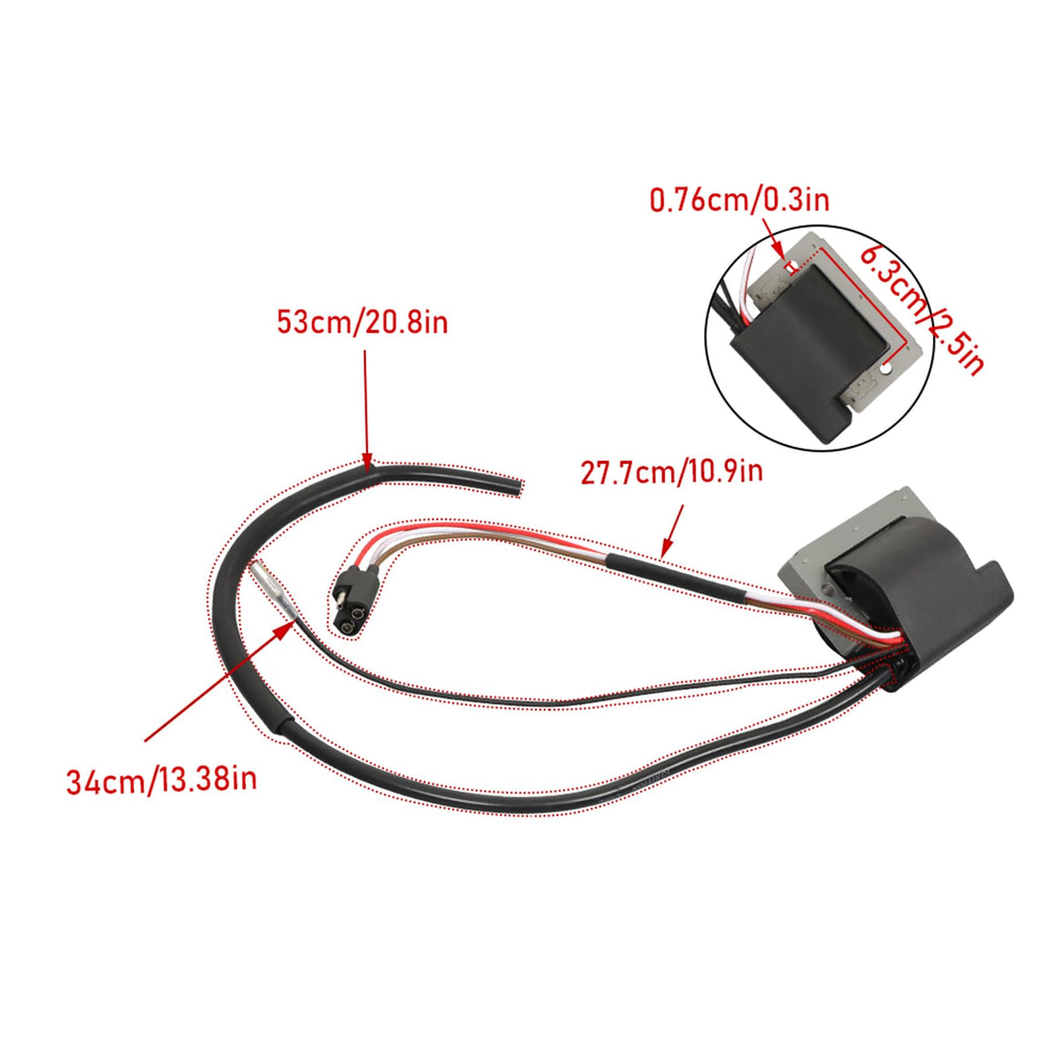 Waltyotur ignition coil 1012520 optimized for 341cc Club Car DS engines for steady power
