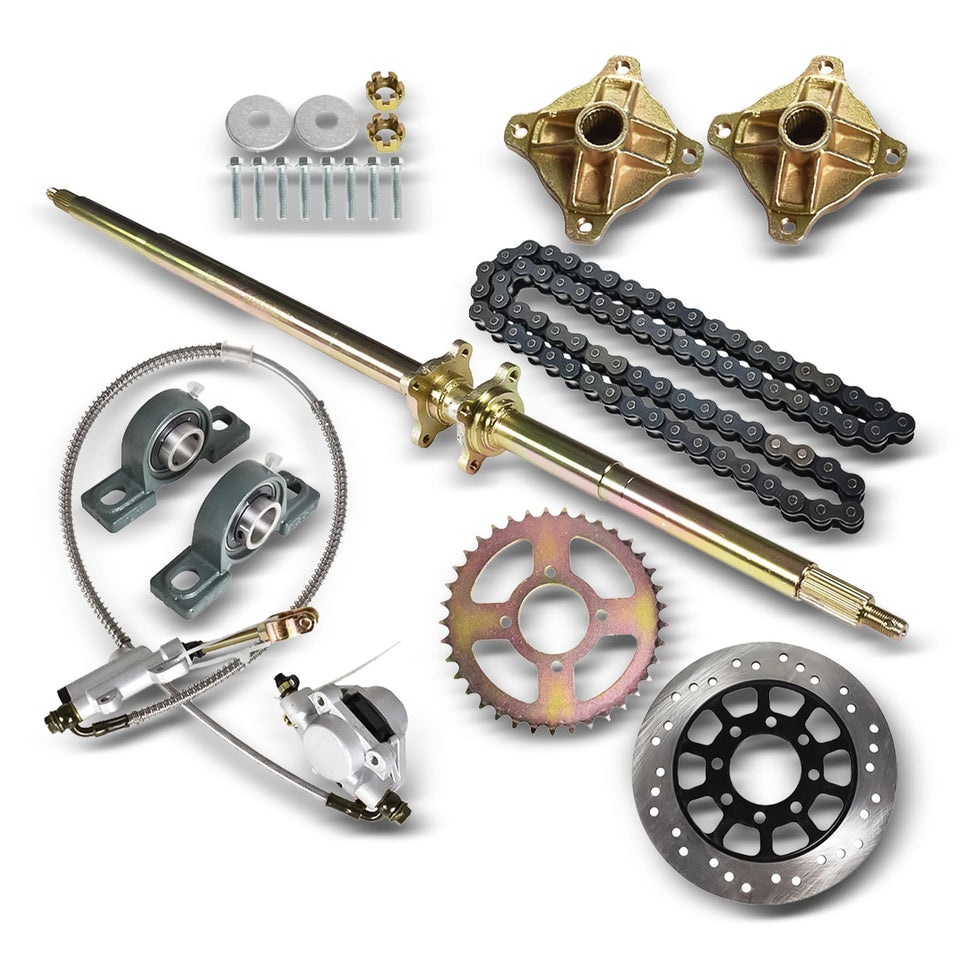 Waltyotur rear axle 44.25in kit for durable go-kart replacement and smooth operation