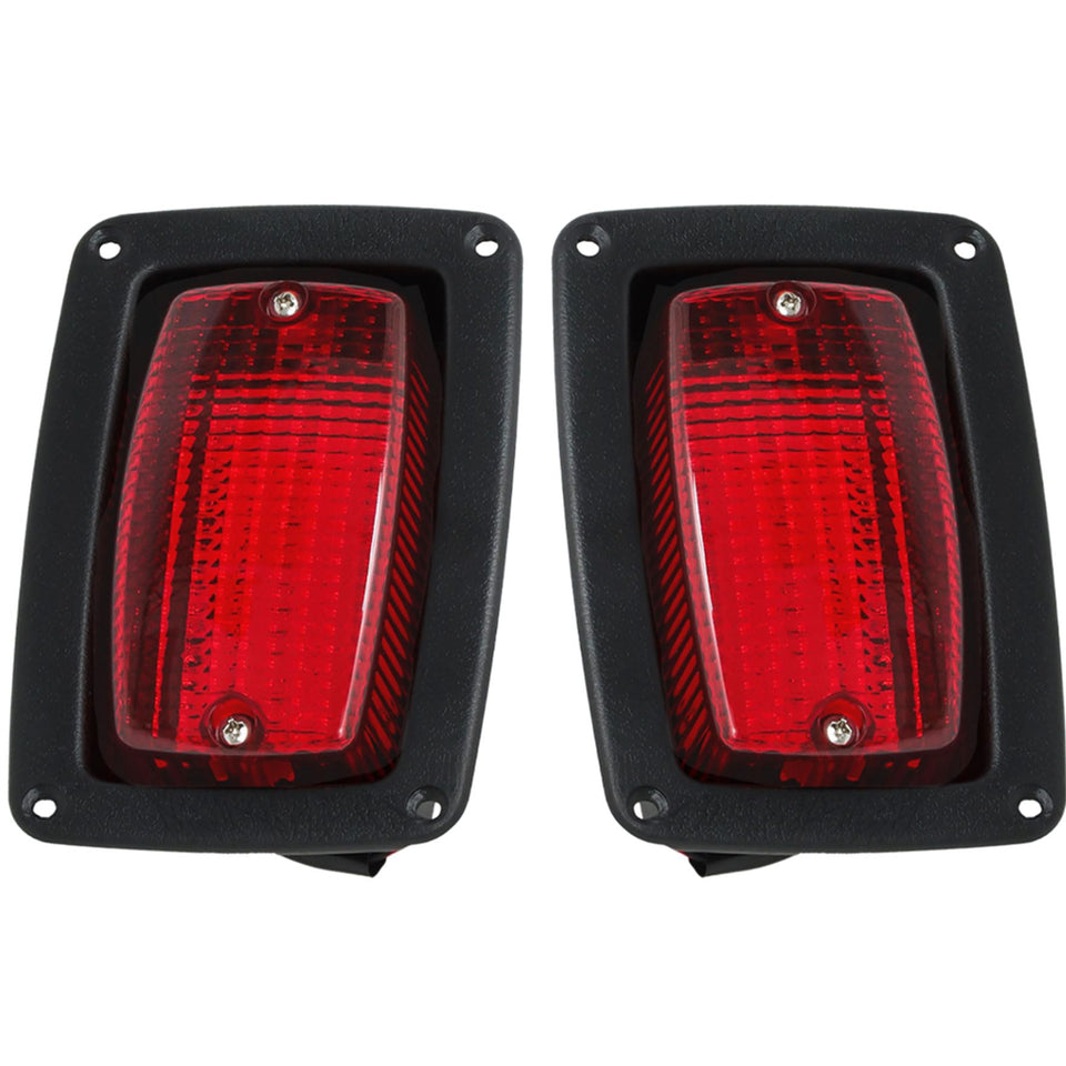 waltyotur tail light pair with 3-wire plug for Club Car DS carts; quick installation.