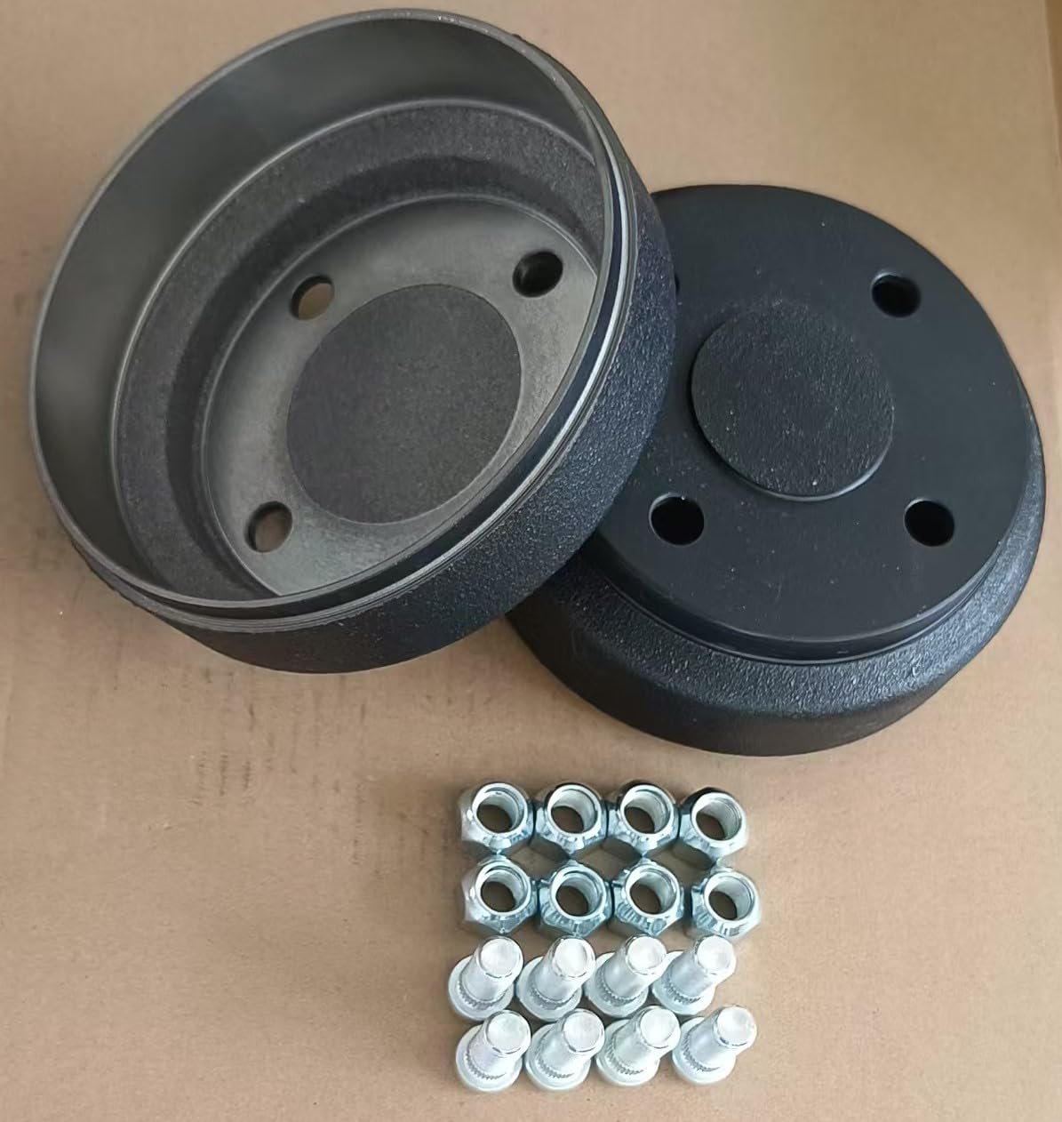 Wantone Racing brake drum 1017911-01 front view shows durable grey cast iron.