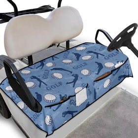Wanyint golf cart seat cover in blue with soft breathable fabric for comfort