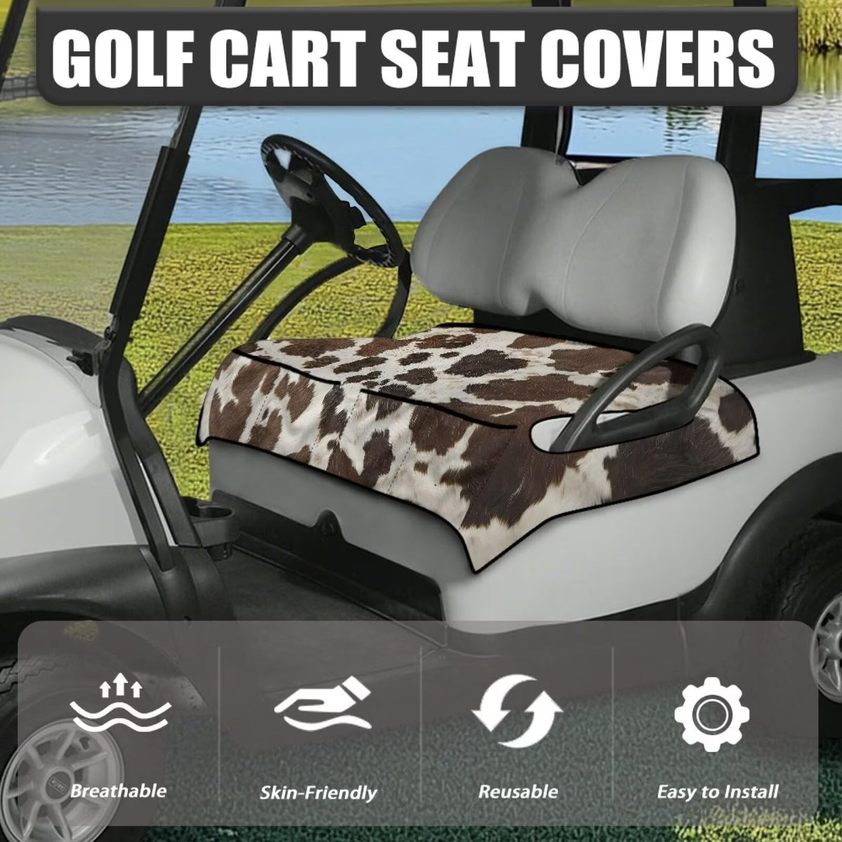 Wanyint universal-fit design demonstrates compatibility with most 2-seat carts.