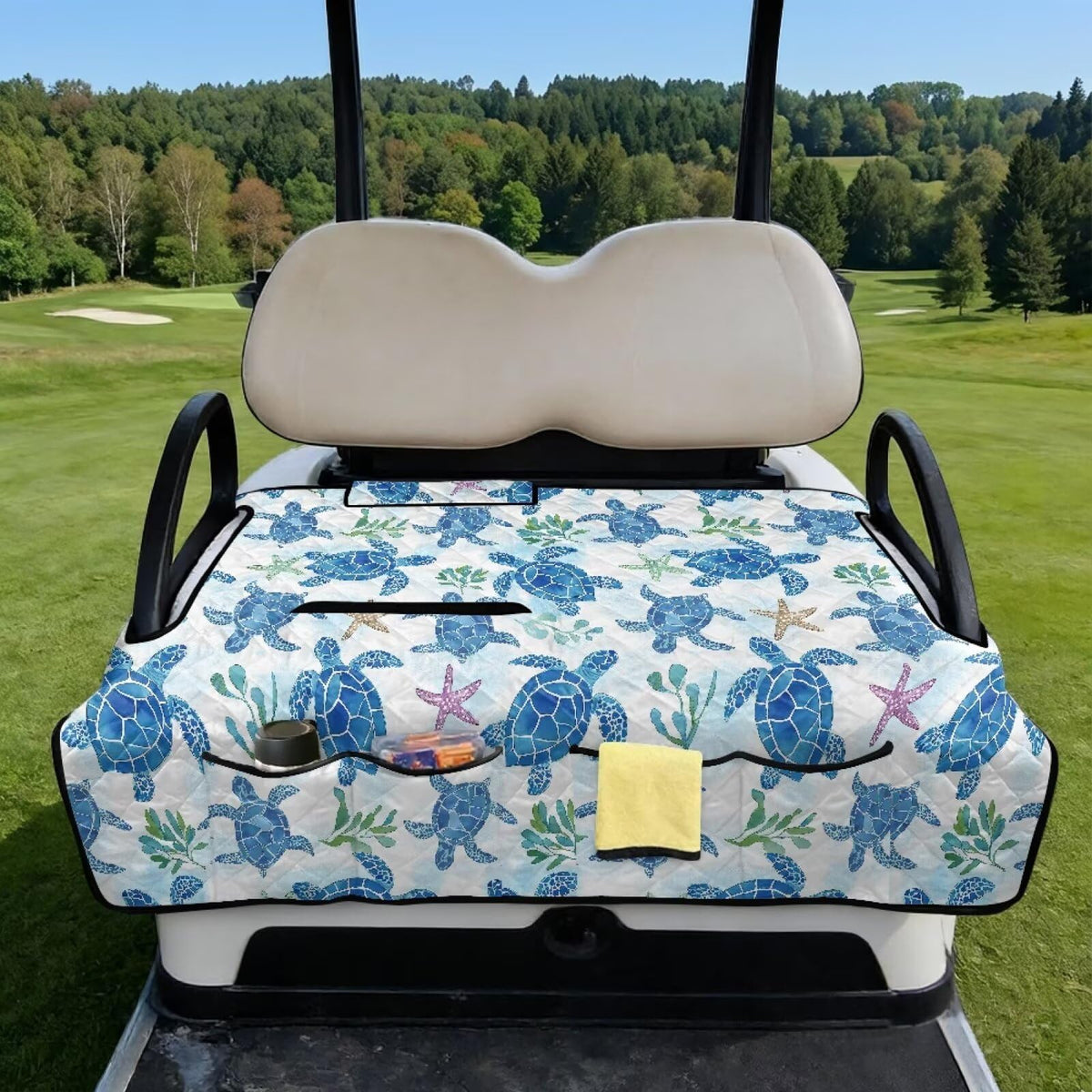 Stain-resistant polyester fabric keeps seats cleaner under sun and spills.