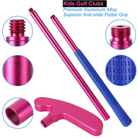 Wassteel Kids Metal Golf Clubs Durable Aluminum sturdy, corrosion-resistant playtime companions