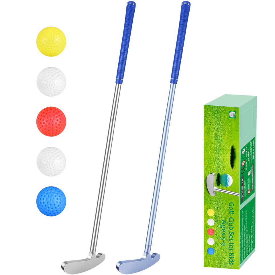 Wassteel kids left-handed dual-headed putter for beginners.