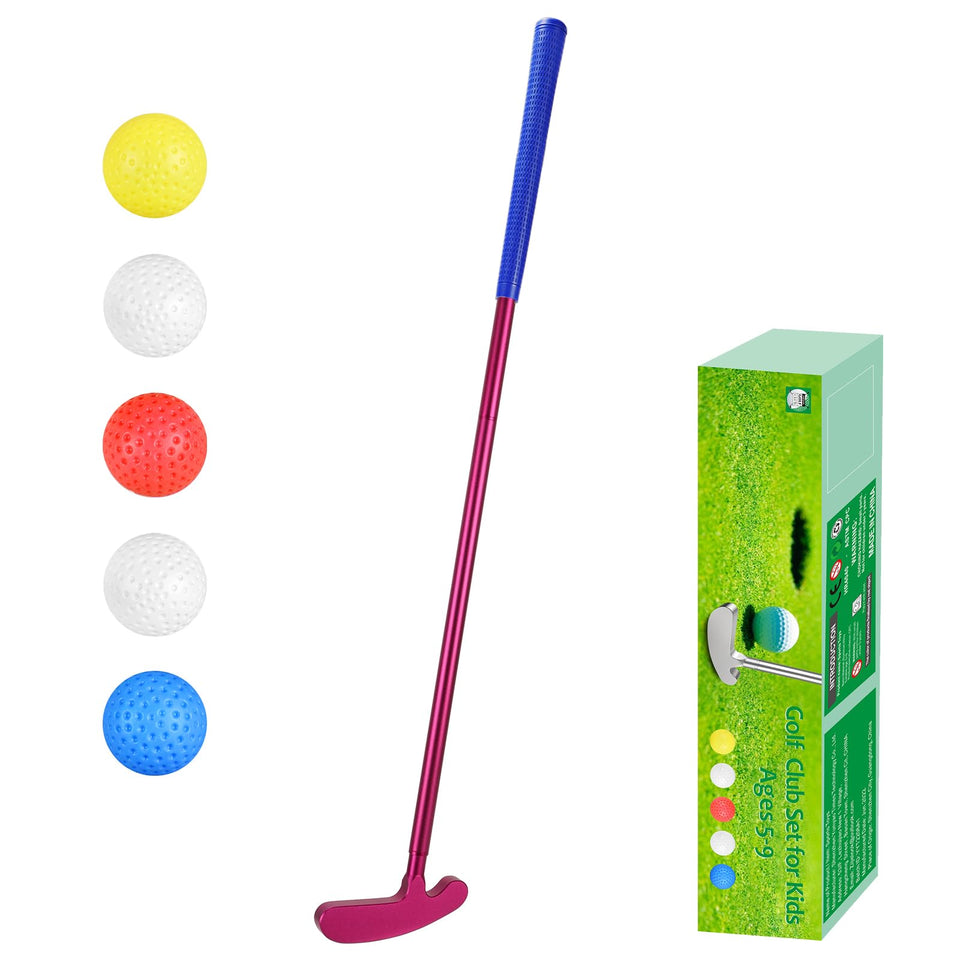 Wassteel Kids Metal Golf Clubs Toy Set durable starter kit for backyard practice
