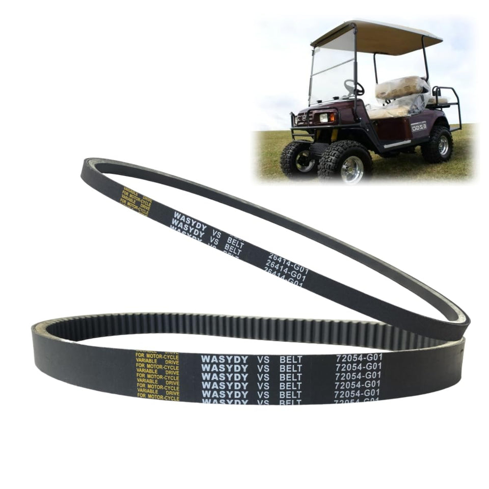 Wasydy EZGO TXT drive belt kit ready for installation to improve reliability.