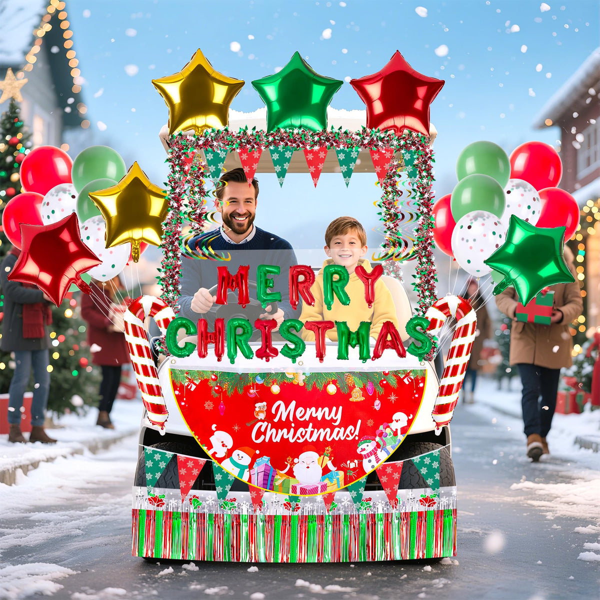 Watayo easy-attach decorations fit most golf carts for quick, standout setup