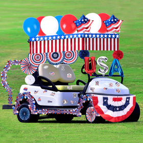 Watayo paper pom poms patriotic decor adds color