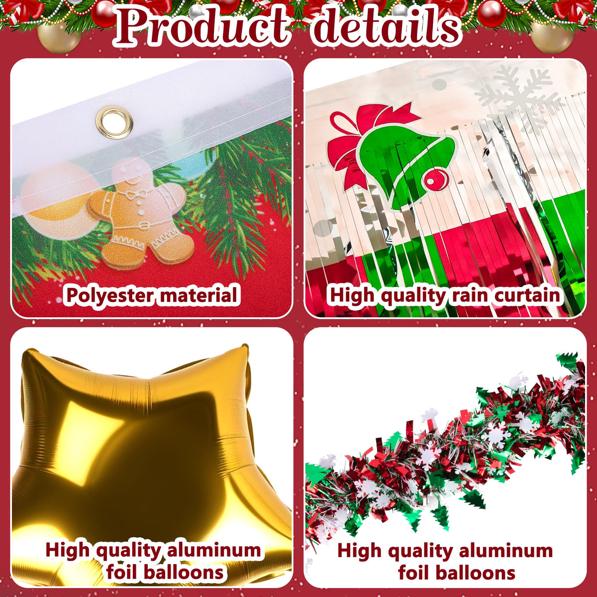 Watayo aluminium foil balloons and candy canes bring bright, playful accents