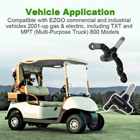 WaterWich EZGO spindle compatibility graphic highlighting 2001-up compatibility