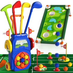 WATUDOU toddler golf set clubs: safe, colorful, easy grip for beginners